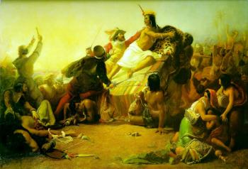 Sir John Everett Millais : Pizarro Seizing the Inca of Peru
